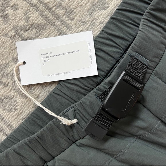 snow peak flexible insulated pants, forest green / gray, size S - Picture 4 of 8